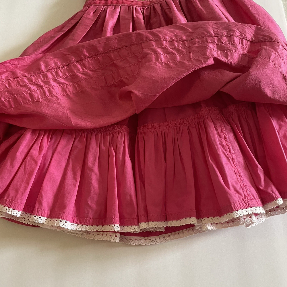 VTG Lilly Pulitzer Girls Pink 100% Silk Dress Bow Sash Special Occasion Party 4 - Picture 11 of 15